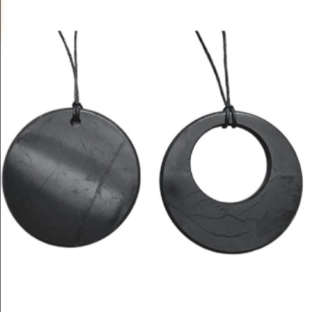 Shungite Pendant Rope Necklace
